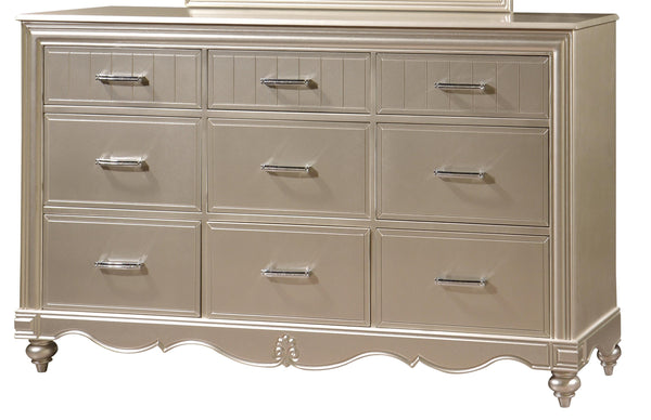 Faisal Transitional Style Dresser in Champagne finish Wood image