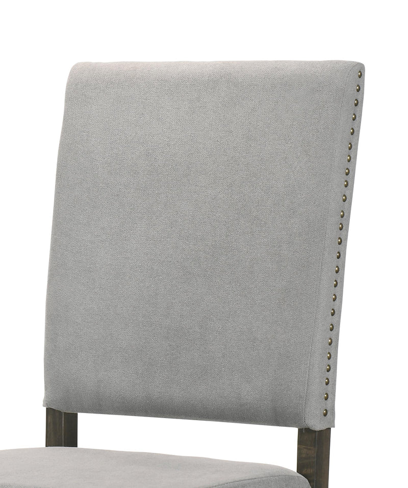 Asbury Transitional Style Dining Chair in Gray Fabric