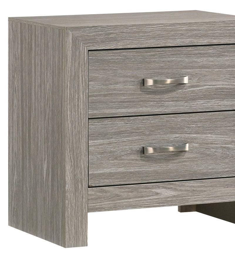 Yasmine White Modern Style Nightstand in Gray finish Wood