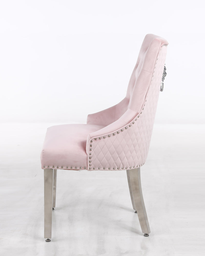 Leo Transitional Style Pink Accent Chair