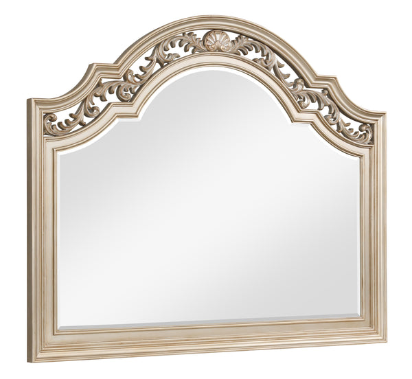 Valentina Traditional Style Mirror in Gold finish Wood image