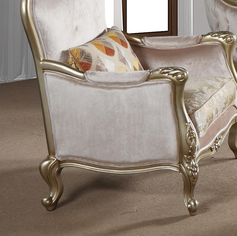 Diana Traditional Style Chair in Champagne finish Wood