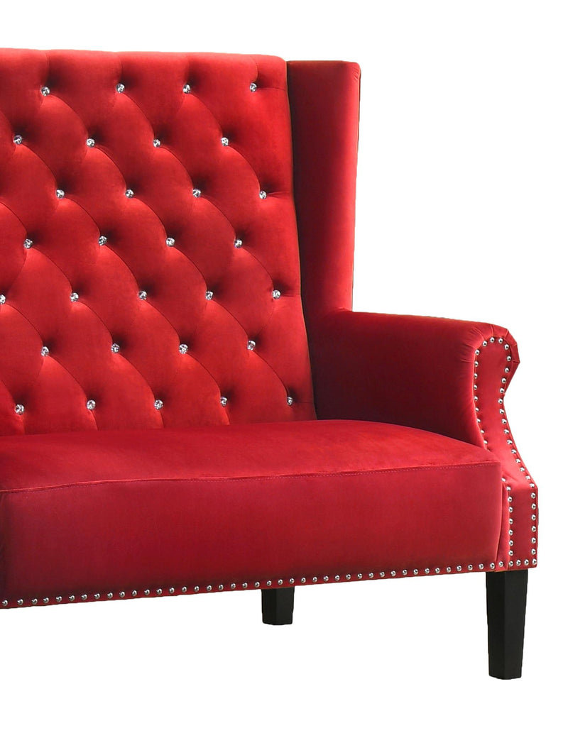 Lexi Transitional Style Red Accent Chair