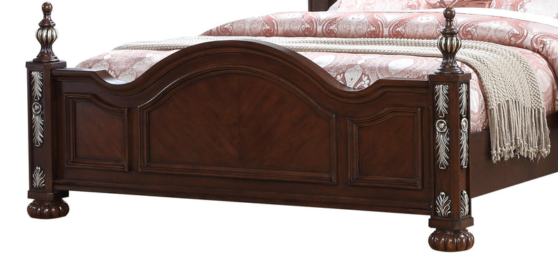 Rosanna Traditional Style King Bed in Cherry finish Wood