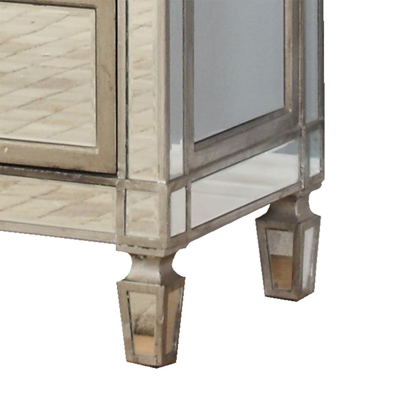 Brooklyn Contemporary Style Dining Server in Silver finish Wood