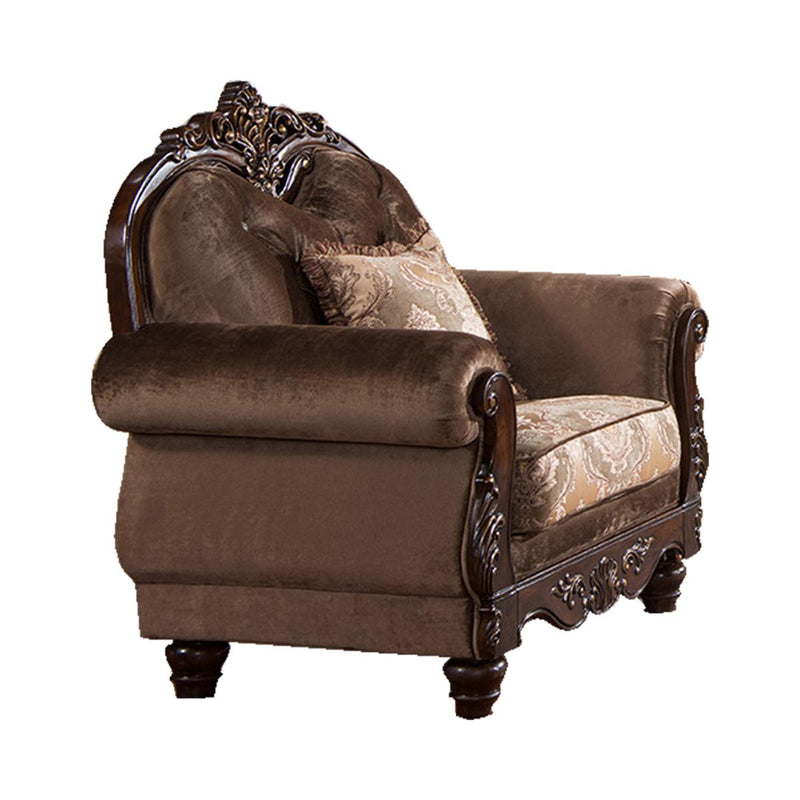 Zoya Traditional Style Chair in Cherry finish Wood image