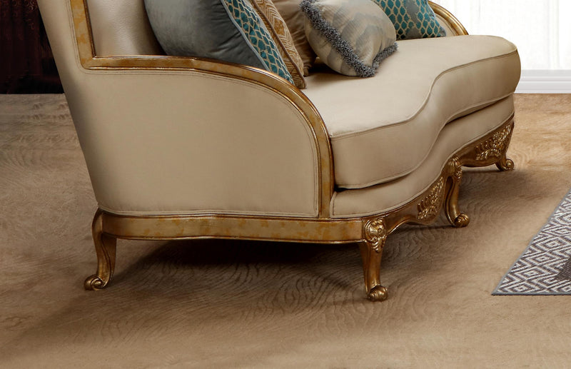 Majestic Transitional Style Sofa in Gold finish Wood