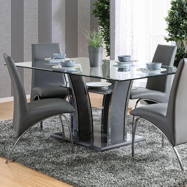 Glenview I Gray/Chrome Dining Table image