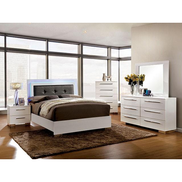 CLEMENTINE Glossy White E.King Bed