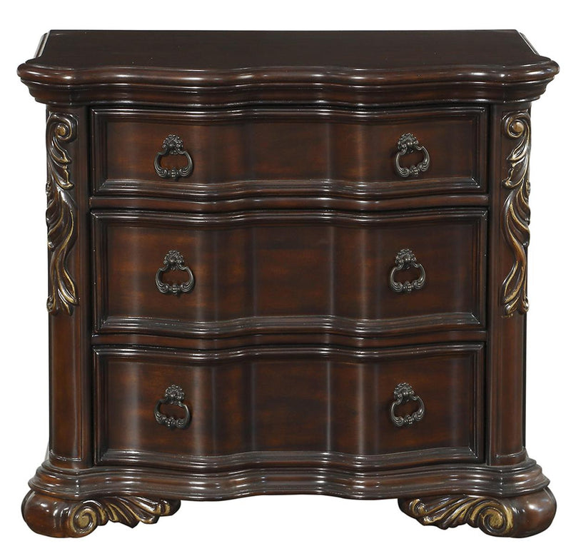 Royal Highlands 3 Drawer Nightstand in Rich Cherry 1603-4