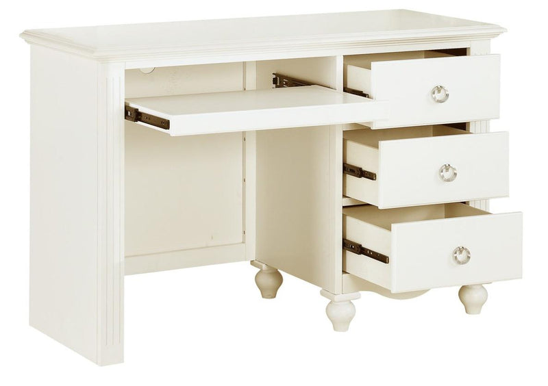 Meghan 3 Drawer Writing Desk in White 2058WH-15