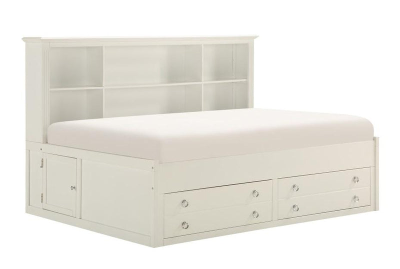 Meghan Twin Lounge Storage Bed in White 2058WHPRT-1*