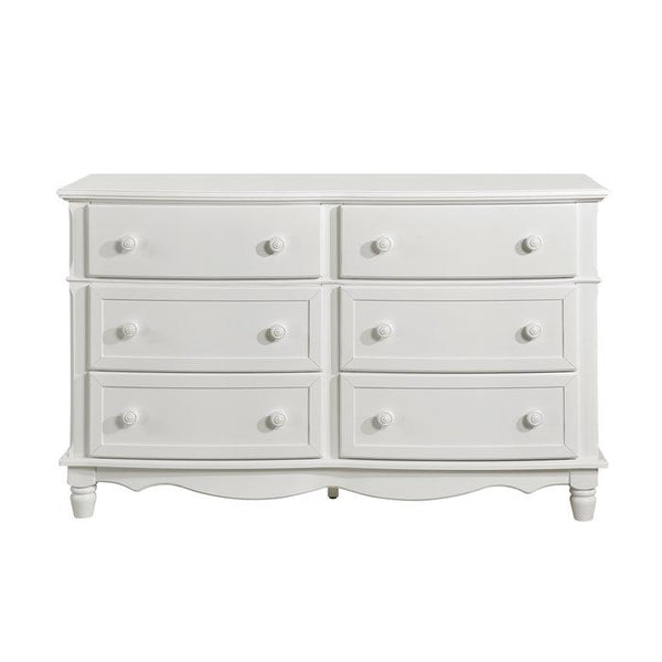 Clementine 6 Drawer Dresser in White B1799-5 image