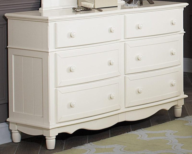 Clementine 6 Drawer Dresser in White B1799-5