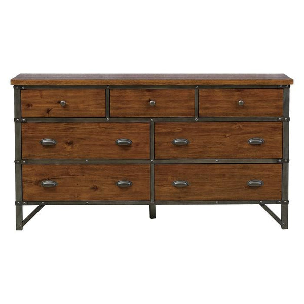 Holverson Dresser in Rustic Brown & Gunmetal 1715-5 image