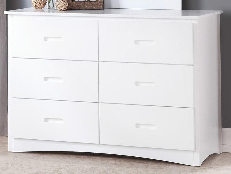 Galen 6 Drawer Dresser in White B2053W-5