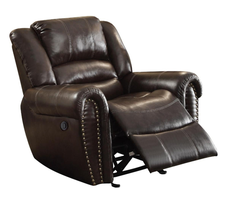 Center Hill Glider Reclining Chair in Dark Brown 9668BRW-1