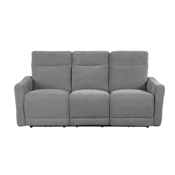 Edition Power Double Lay Flat Reclining Sofa in Dove Grey 9804DV-3PWH image