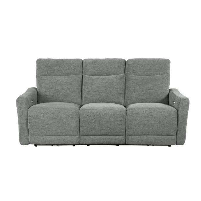 Edition Power Double Lay Flat Reclining Sofa in Dove Grey 9804DV-3PWH image