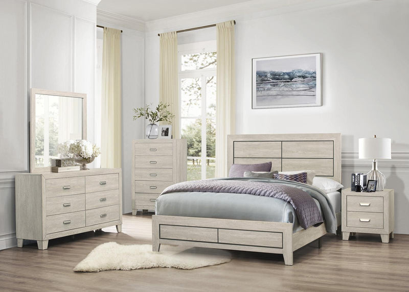 Quinby King Panel Bed in Light Brown 1525K-1EK