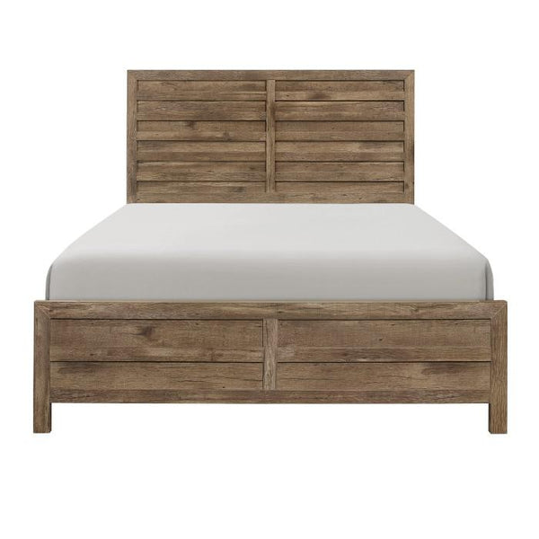 Mandan Queen Panel Bed in Weathered Pine 1910-1* image