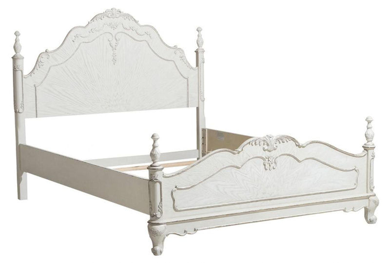 Cinderella Queen Poster Bed in Antique White