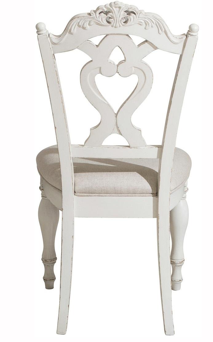 Cinderella Chair in Antique White with Grey Rub-Through